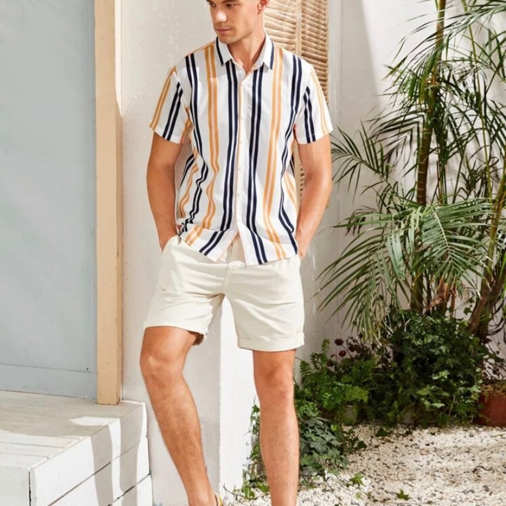 Casual short sleeve button down